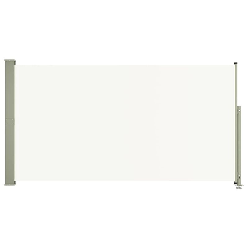 Foto van The living store zijscherm polyester - 160x(0-300) cm - crème - automatische terugrol