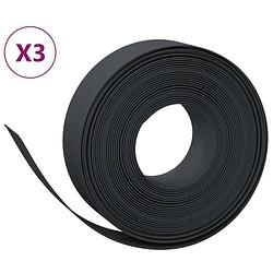 Foto van Vidaxl tuinranden 3 st 10 m 15 cm polyetheen zwart