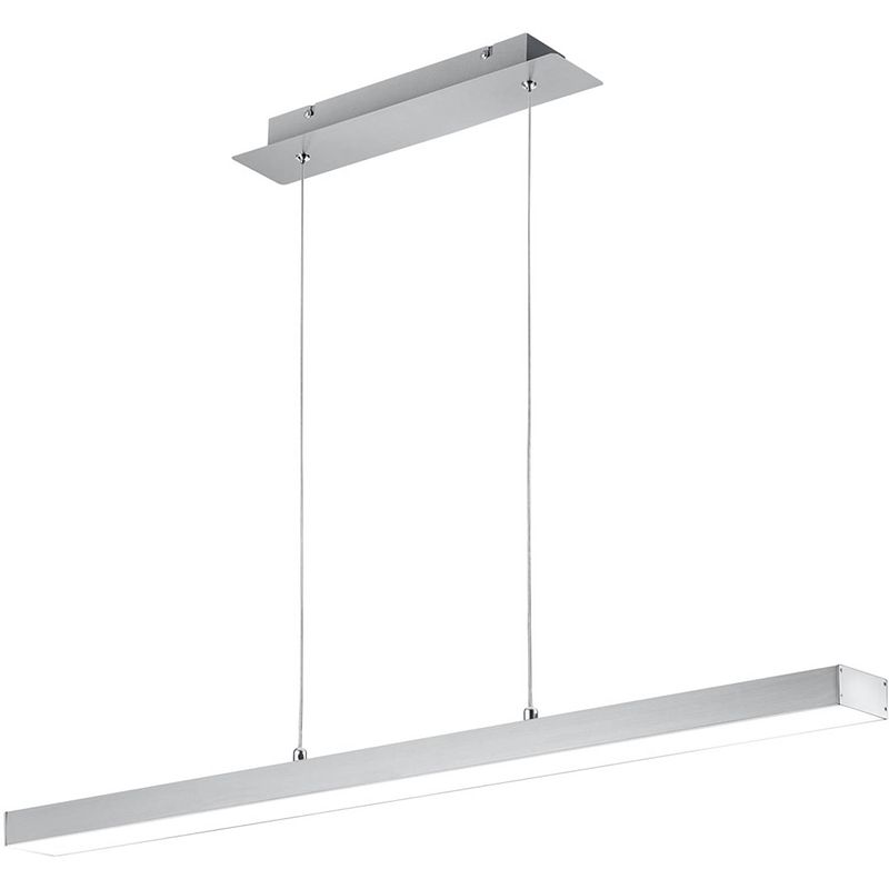 Foto van Led hanglamp - trion agina - 18w - aanpasbare kleur - dimbaar - rechthoek - mat nikkel - aluminium