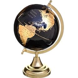 Foto van Wereldbol met metalen standaard - diameter 21 cm - wereldbol - draaibare wereldbol globe classic-educatieve wereldkaart