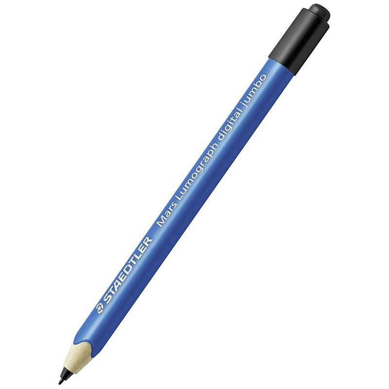 Foto van Staedtler mars® lumograph® digital jumbo digitale pen met drukgevoelige punt, met precieze schrijfpunt, gumknop blauw