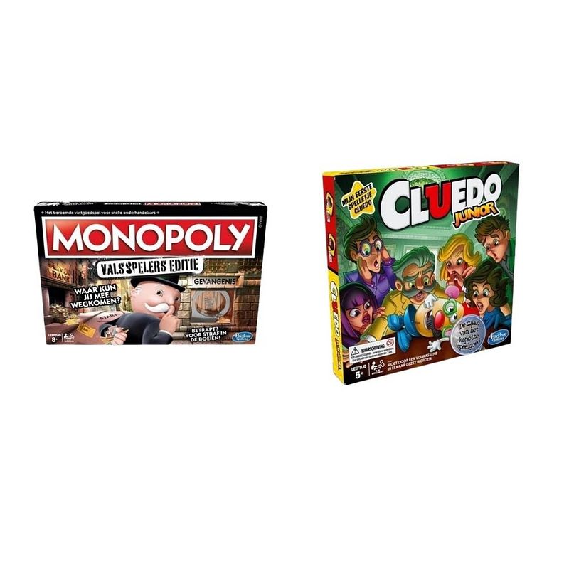 Foto van Spellenbundel - 2 stuks - monopoly valsspelerseditie & cluedo junior