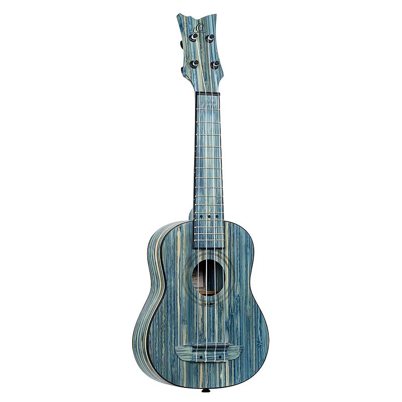 Foto van Ortega ruswb-so bamboo series soprano size ukulele stonewashed sopraan ukelele met gigbag