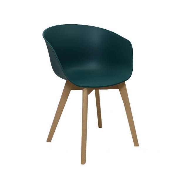 Foto van Set van 2 eetkamerstoelen scandinavisch herning groen