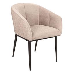 Foto van Ptmd jeno cream 04 aura fabric armchair black legs