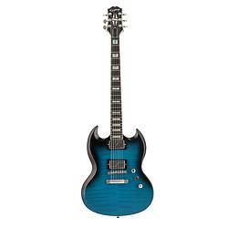 Foto van Epiphone sg prophecy blue tiger aged gloss elektrische gitaar