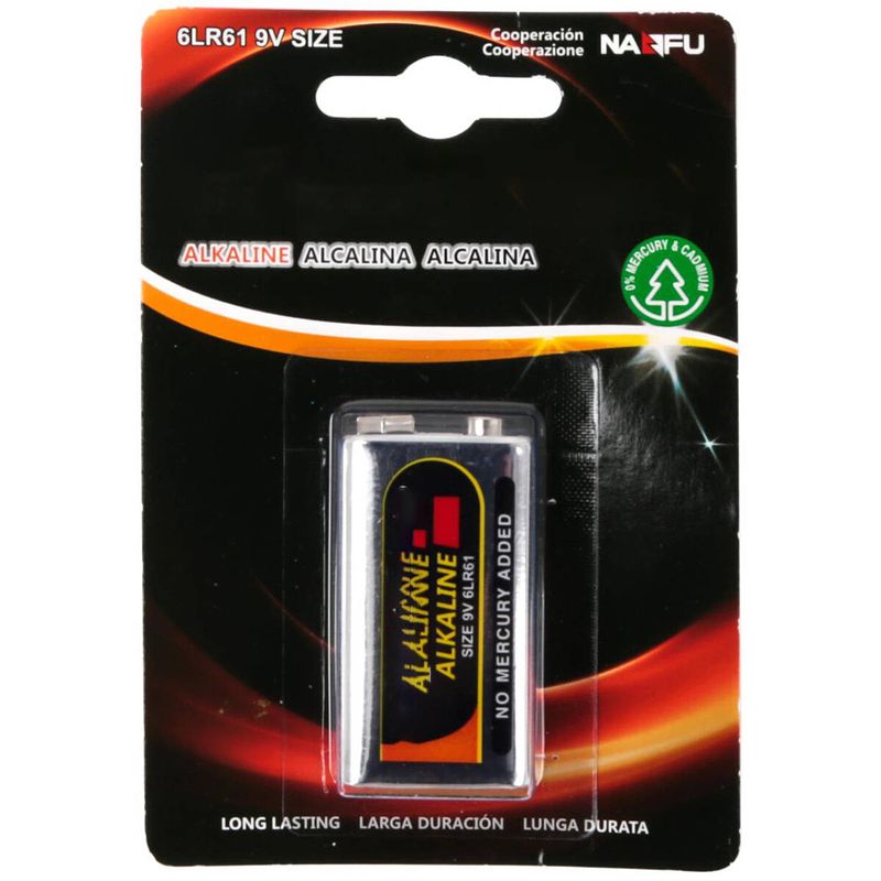 Foto van Blokbatterij - aigi dei - 6lr61 - 9v - alkaline batterijen - 1 stuk