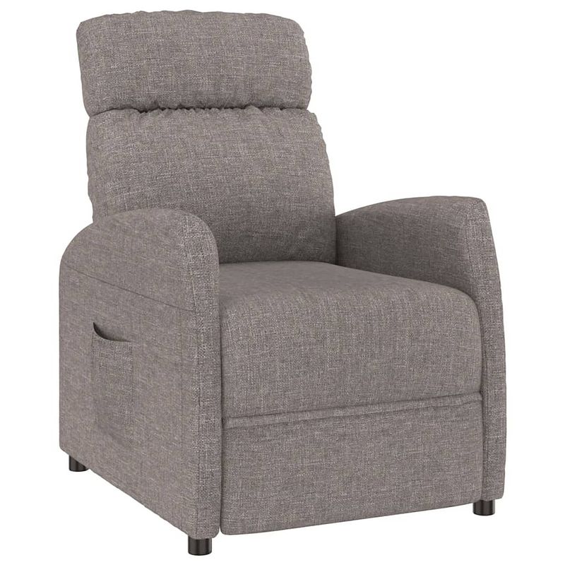 Foto van The living store verstelbare fauteuil - stof - 67 x 86 x 100 cm - taupe