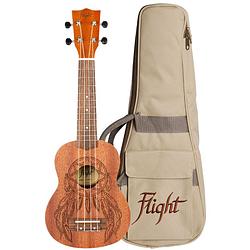 Foto van Flight natural series nus350 dreamcatcher sopraan ukelele met gigbag