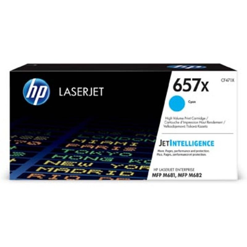 Foto van Hp toner 657x cyaan, 23.000 pagina's - oem: cf471x