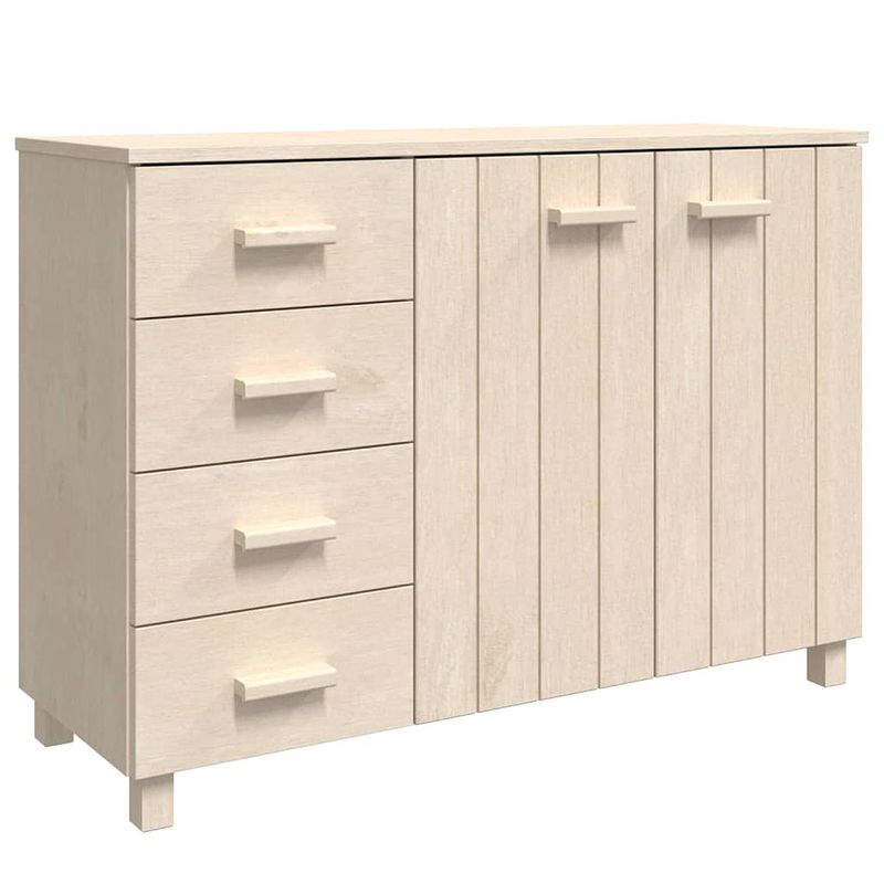 Foto van Vidaxl dressoir hamar 113x40x80 cm massief grenenhout honingbruin