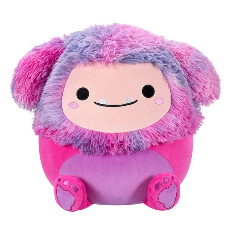 Foto van Squishmallows knuffel woxie de magenta bigfoot - 30 cm