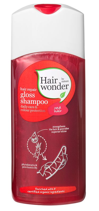 Foto van Hairwonder gloss shampoo rood 200ml