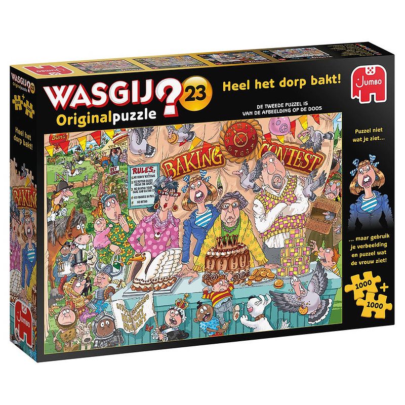 Foto van Jumbo wasgij puzzelset heel het dorp bakt - 2 x 1000 stukjes