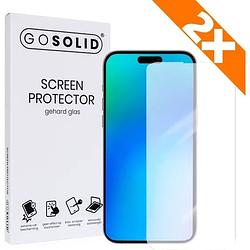 Foto van Go solid! apple iphone 15 pro screenprotector gehard glas - duopack