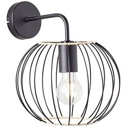 Foto van Brilliant silemia 99394/76 wandlamp e27 zwart (mat)