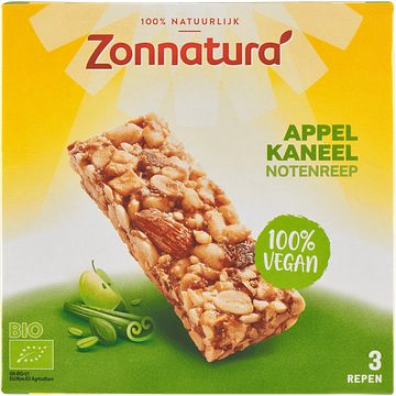 Foto van Zonnatura noten appel kaneel 3 x 25g bij jumbo