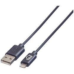 Foto van Value usb-kabel usb 2.0 usb-a stekker, apple lightning stekker 0.15 m zwart afgeschermd 11.99.8326