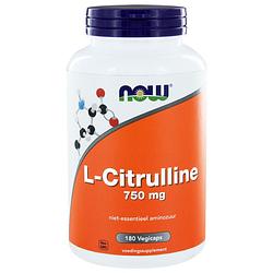 Foto van Now l-citrulline 750mg capsules 180st