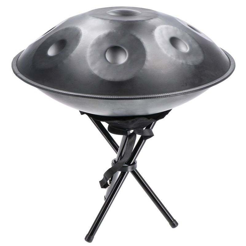 Foto van Fazley hp22 handpan d-mineur zwart nitride, 22 inch