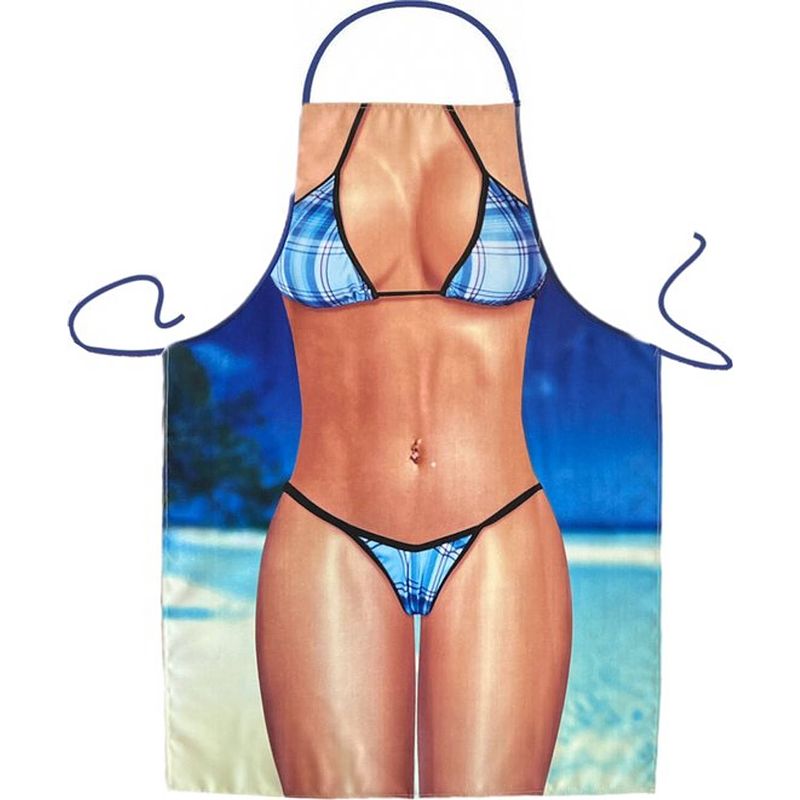 Foto van Bikini schort keukenschort - 80 x 57 cm