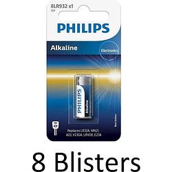 Foto van 8 stuks (8 blisters a 1 st) philips lr3/b minicells alkaline batterij