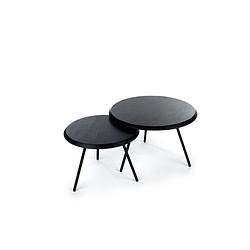 Foto van Furntastik alfragide salontafel rond, set van 2, zwart