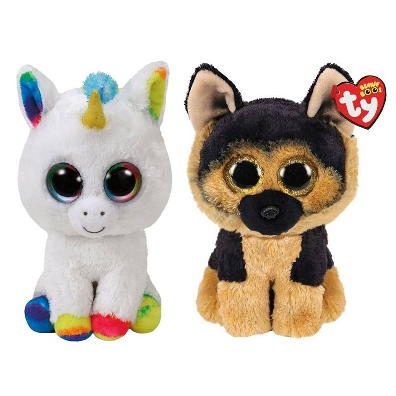 Foto van Ty - knuffel - beanie buddy - pixy unicorn & spirit german shepherd