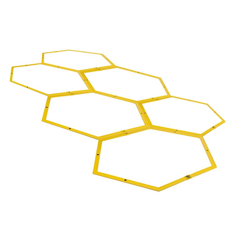 Foto van Umbro agility hoepels - ø57,5 cm - agility set - 6 hexagons incl. verbindingsstukken - geel