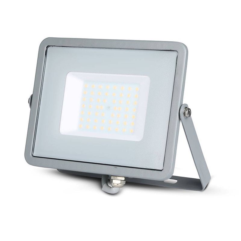 Foto van V-tac vt-50-g-n grijze led schijnwerpers - samsung - ip65 - 50w - 4000 lumen - 4000k - 5 jaar