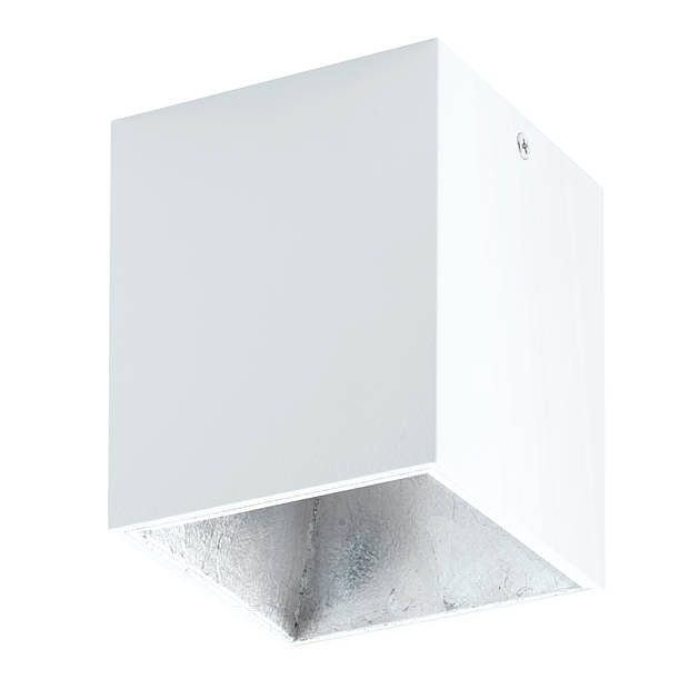 Foto van Eglo polasso plafondlamp - led - 10 cm - wit, zilver