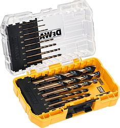 Foto van Dewalt 14-delige black & gold metaalboren set tough case