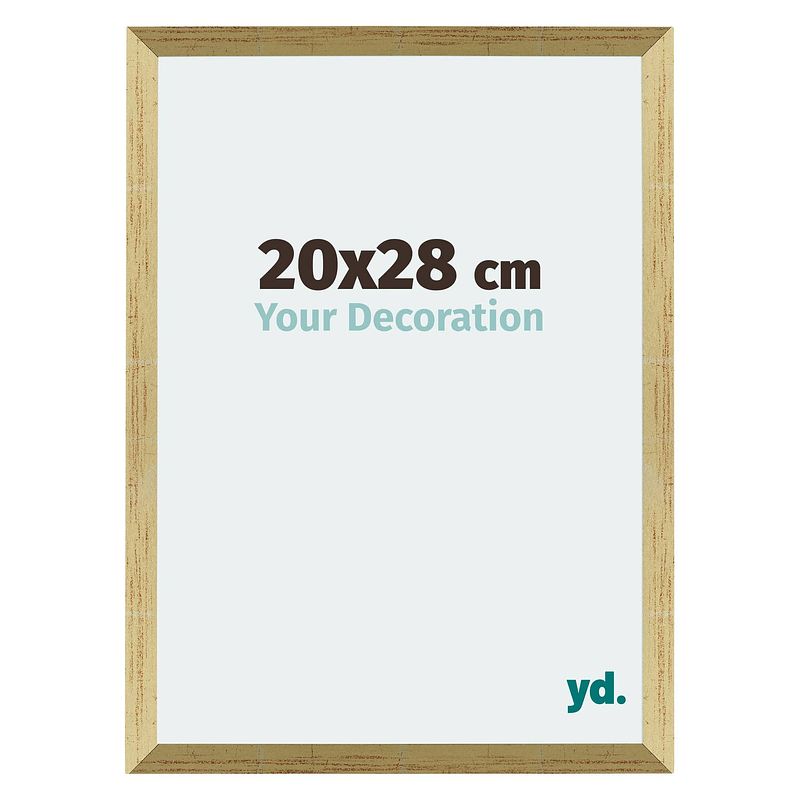 Foto van Fotolijst 20x28cm goud glanzend mdf mura