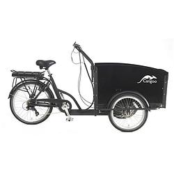 Foto van Cangoo bakfiets groovy bakfiets 24 inch 42 cm unisex 6v v-brakes matzwart