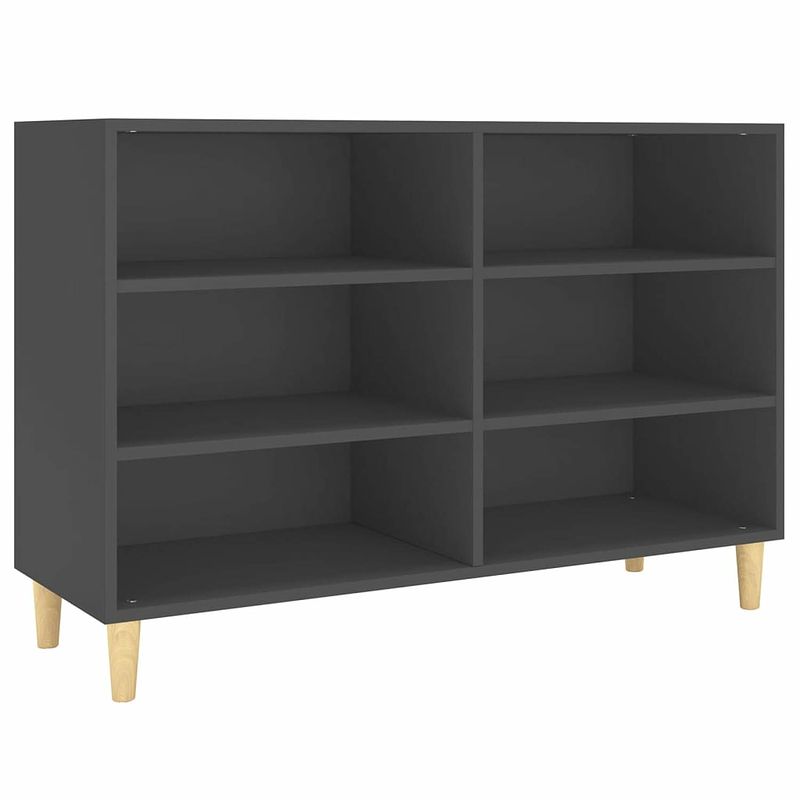 Foto van Vidaxl dressoir 103,5x35x70 cm spaanplaat grijs