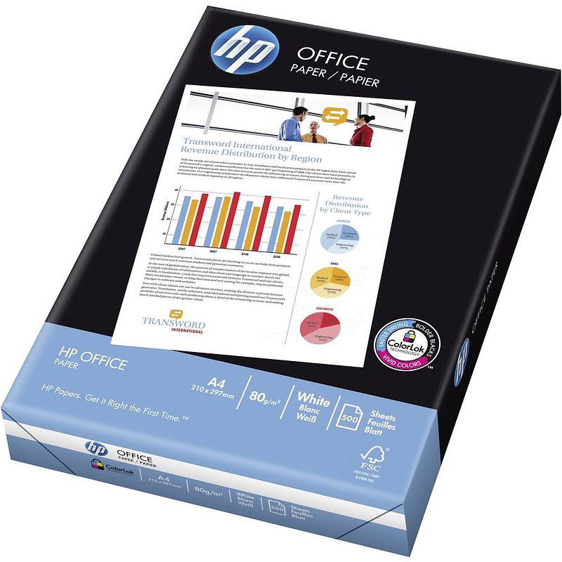 Foto van Hp office kopieerpapier ft a4, 80 g, pak van 500 vel