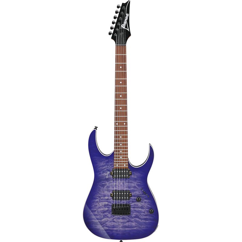 Foto van Ibanez rg421qm cerulean blue burst elektrische gitaar