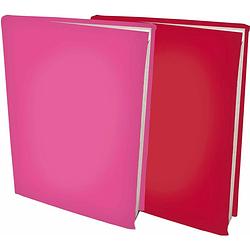 Foto van Rekbare boekenkaften a4 - roze en rood - 6 stuks