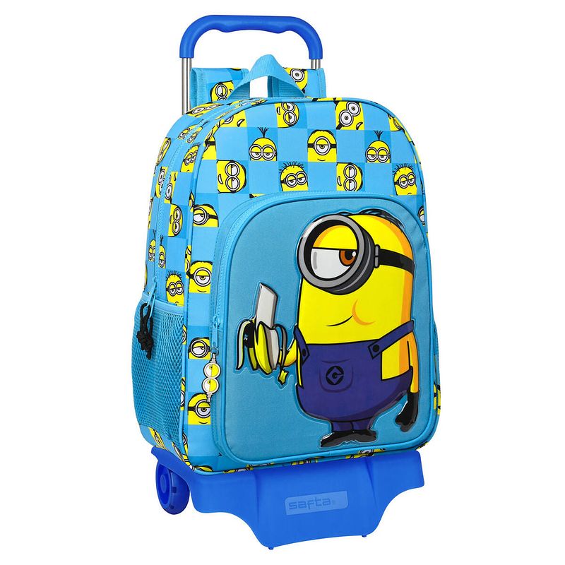 Foto van Schoolrugzak met wielen minions minionstatic blauw (33 x 42 x 14 cm)