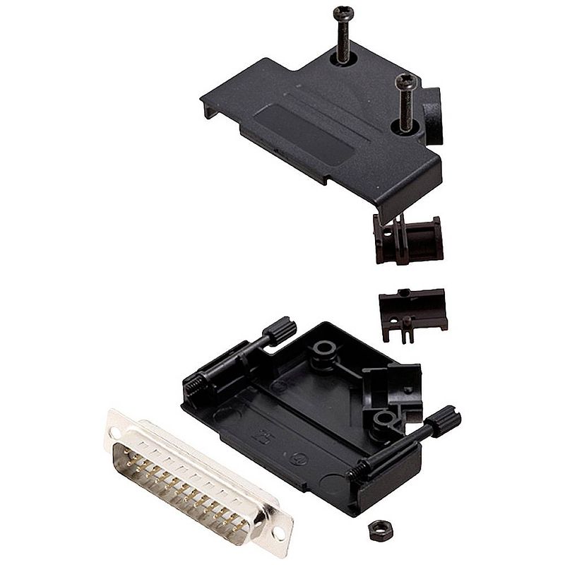 Foto van Encitech d45pk-p-25-dbp-w-k 6355-8034-03 d-sub male connectorset 45 ° aantal polen: 25 soldeerkelk 1 stuk(s)