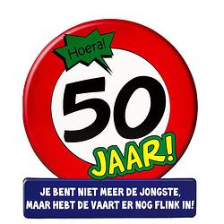 Foto van Stopbord wenskaart 50 jaar feestelijke kaart voor 50 verjaardag - wenskaarten