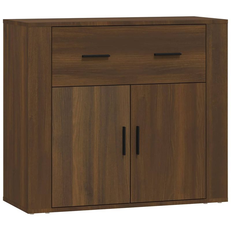 Foto van Vidaxl dressoir 80x33x70 cm bewerkt hout bruineikenkleurig