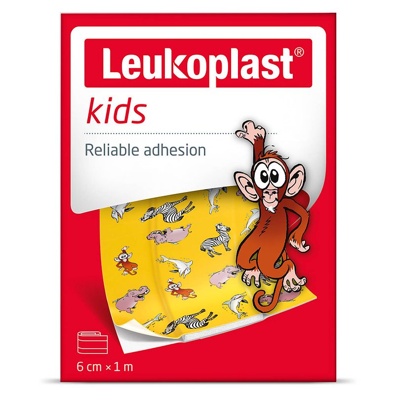 Foto van Leukoplast - dieren pleisters rol - 6 cm x 1 meter kinderpleisters