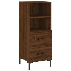 Foto van Vidaxl dressoir 34,5x34x90 cm bewerkt hout bruineikenkleurig