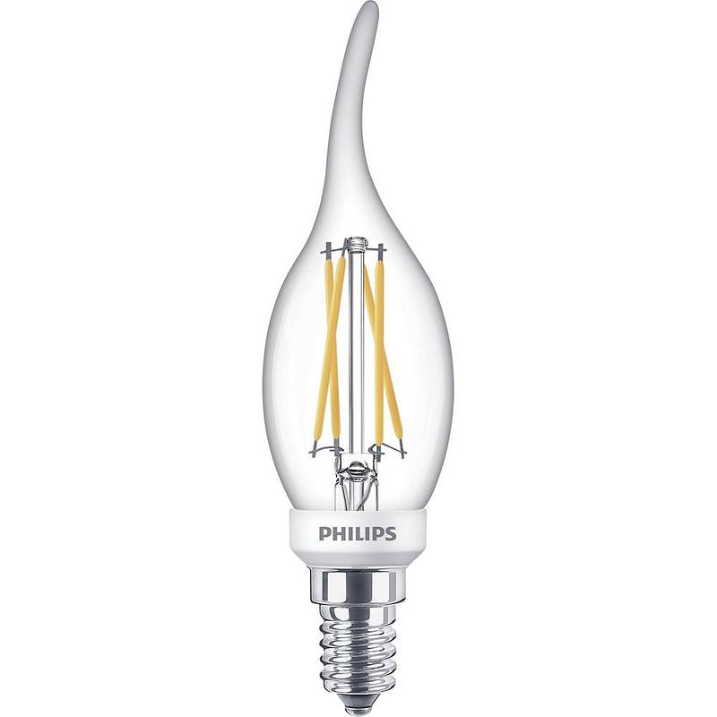 Foto van Philips lighting 871951432437400 led-lamp energielabel d (a - g) e14 kaars 3.4 w = 40 w warmwit (ø x l) 35 mm x 119 mm 1 stuk(s)