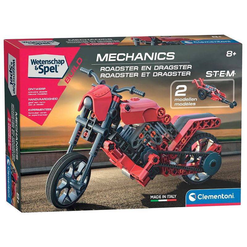 Foto van Clementoni wetenschap & spel mechanica roadster, 2in1