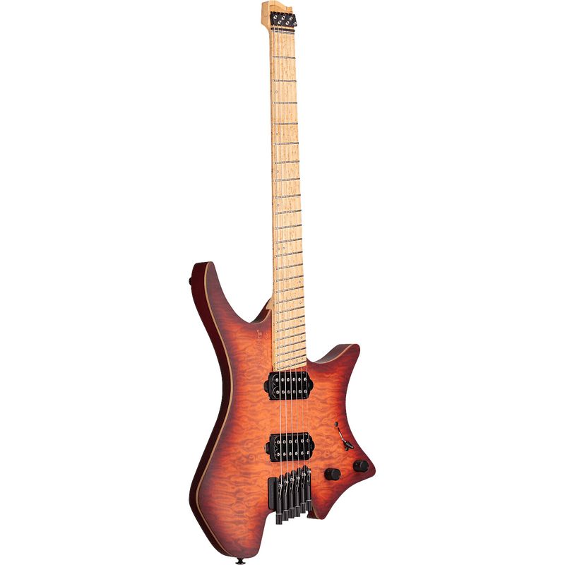 Foto van Strandberg boden original nx 6 autumn red headless elektrische gitaar met venture gigbag