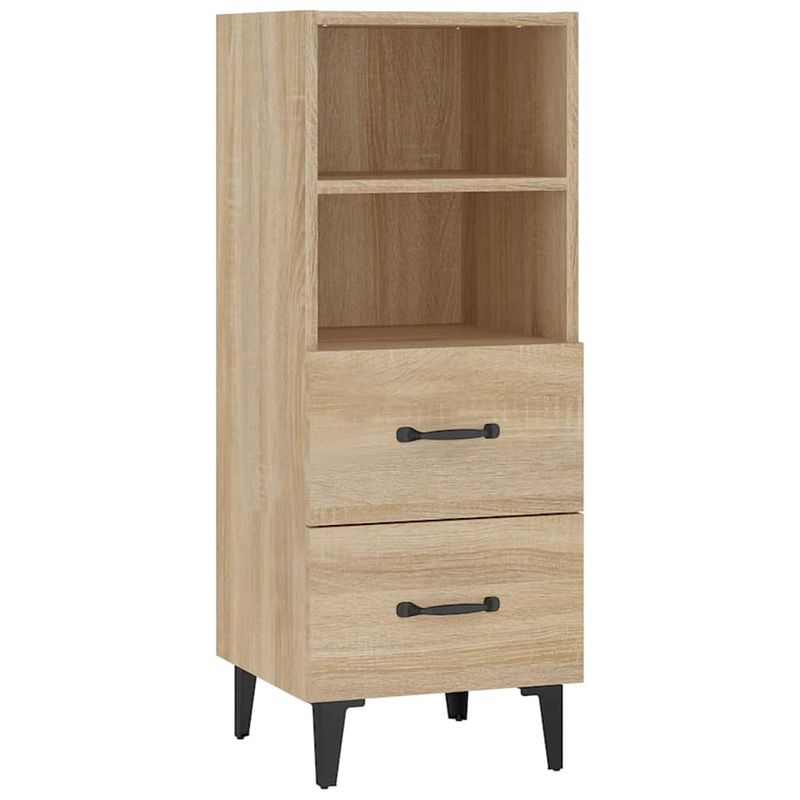 Foto van Vidaxl dressoir 34,5x34x90 cm bewerkt hout sonoma eikenkleurig