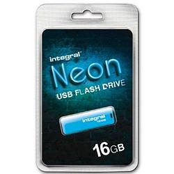 Foto van Integral neon usb 2.0 stick, 16 gb, blauw