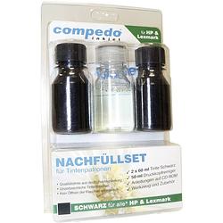 Foto van Compedo mrefill01 cartridge navulset geschikt voor apparatuur (merk): hp, lexmark zwart inkthoeveelheid totaal: 120 ml